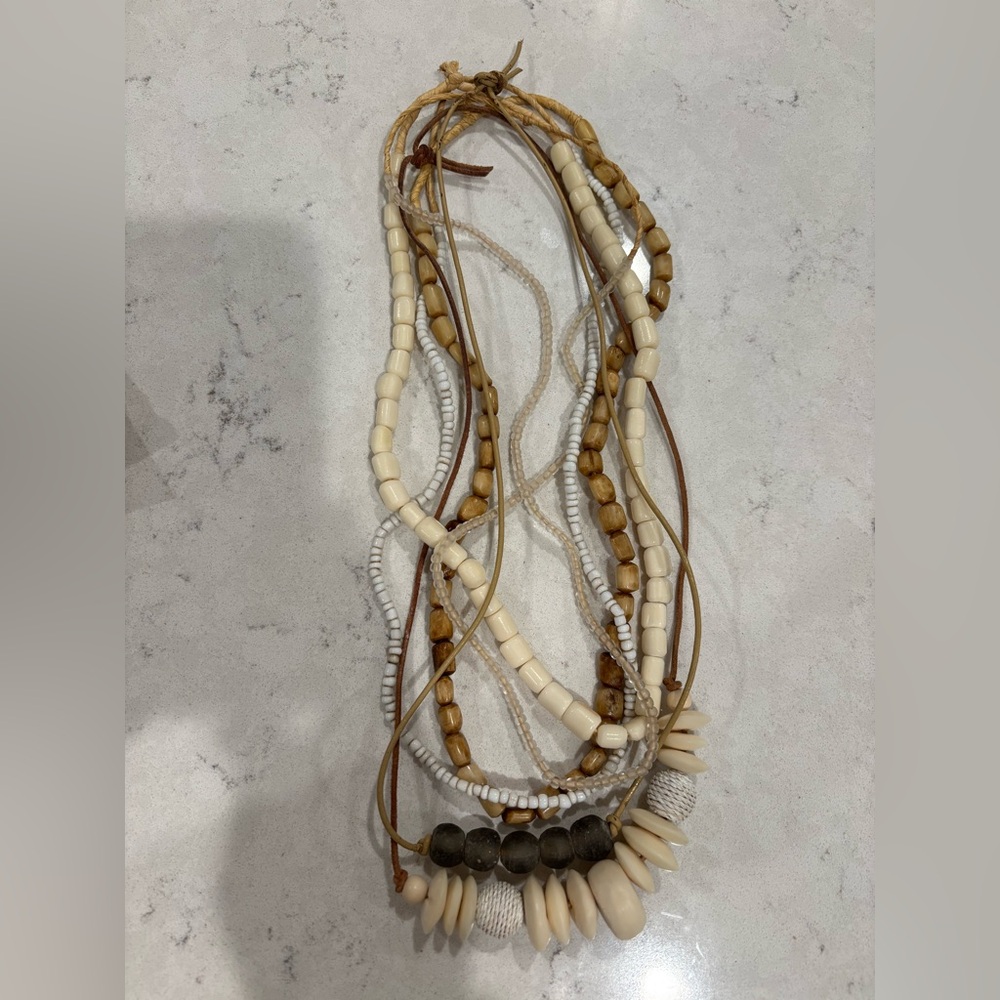 Twine and twig necklace set